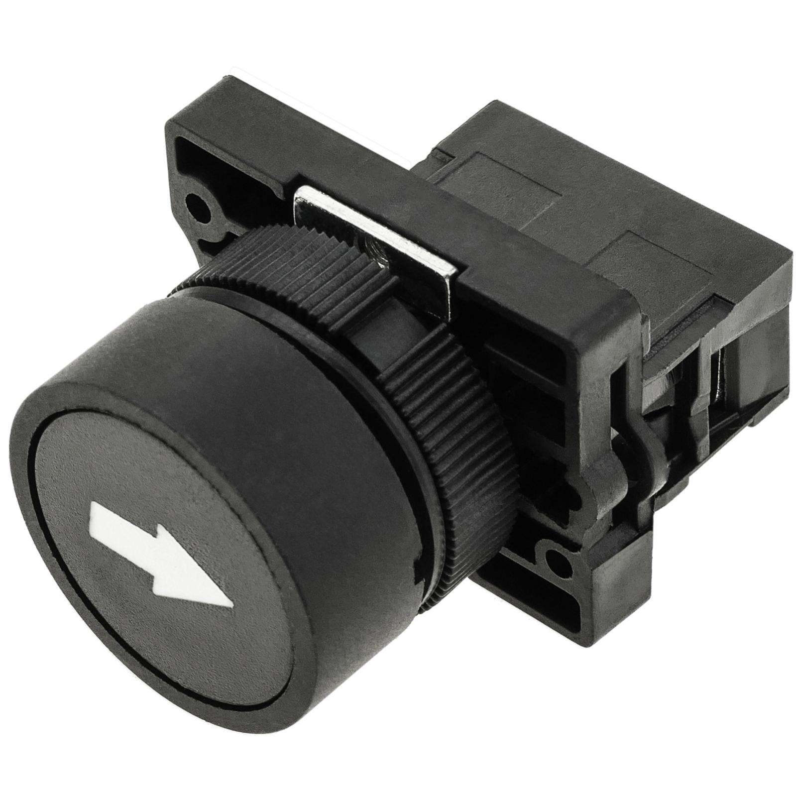 Lot De 5 Interrupteurs Bouton-Poussoir Heschen 16 Mm – 1NO 1NC + LED 24V Vert – Momentané