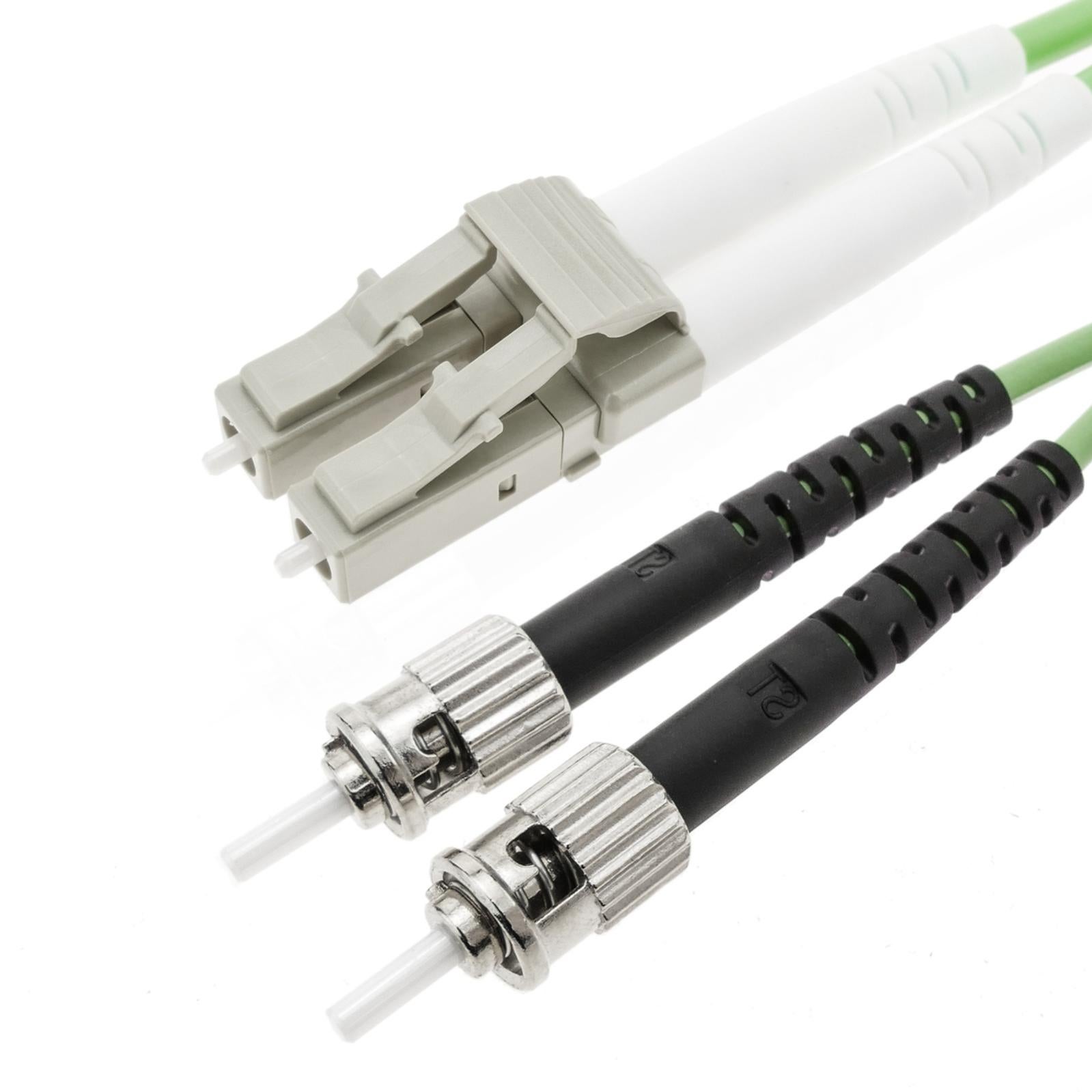 Câble fibre optique multimode duplex OM5 50µm/125µm LC/PC - ST/PC 100Gb ...