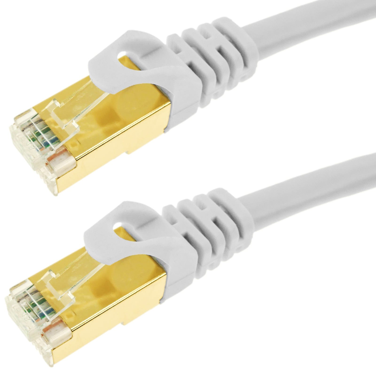 Cable de red ethernet 15 metros LAN STP RJ45 Cat.7 blanco