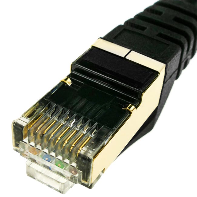 Nominal solitario nativo Cable red ethernet tipo LAN SFTP RJ45 de color negro de 1 m | Leroy Merlin