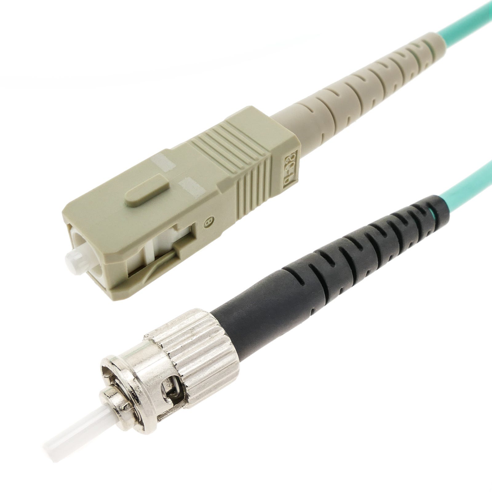 Cable de fibra óptica OM4 para router de ST a SC multimodo simplex  50µm/125µm, 5m