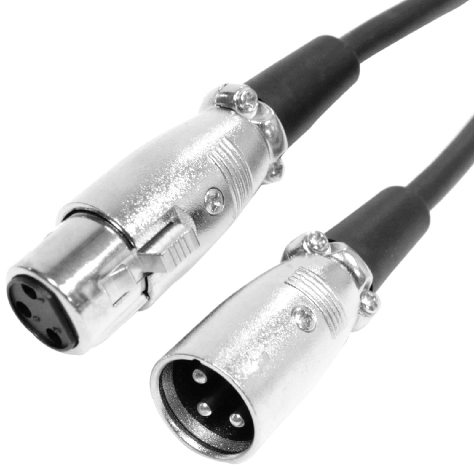 Câble Audio XLR Mâle Vers Jack 1/4" TS Droit - Mono, Blindé, Pour Micro Ou Instrument
