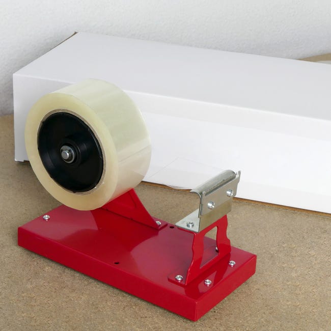 Dévidoir de bureau pour ruban adhésif pour emballage avec un joint de 50 mm