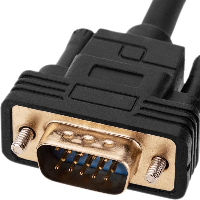 Cable DisplayPort A VGA 1.8 M - Adaptador De DP Macho A VGA Macho, Chapado En Oro, Resolución Hasta 1920x1080, Para Monitor, Proyector O Portátil