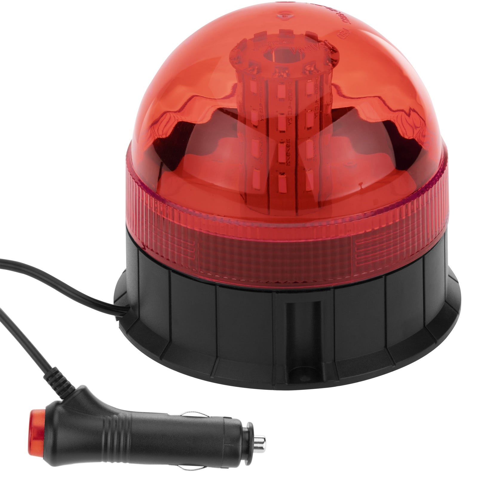 Luce stroboscopica a LED per accendisigari auto fissaggio magnetico 10V  colore rosso
