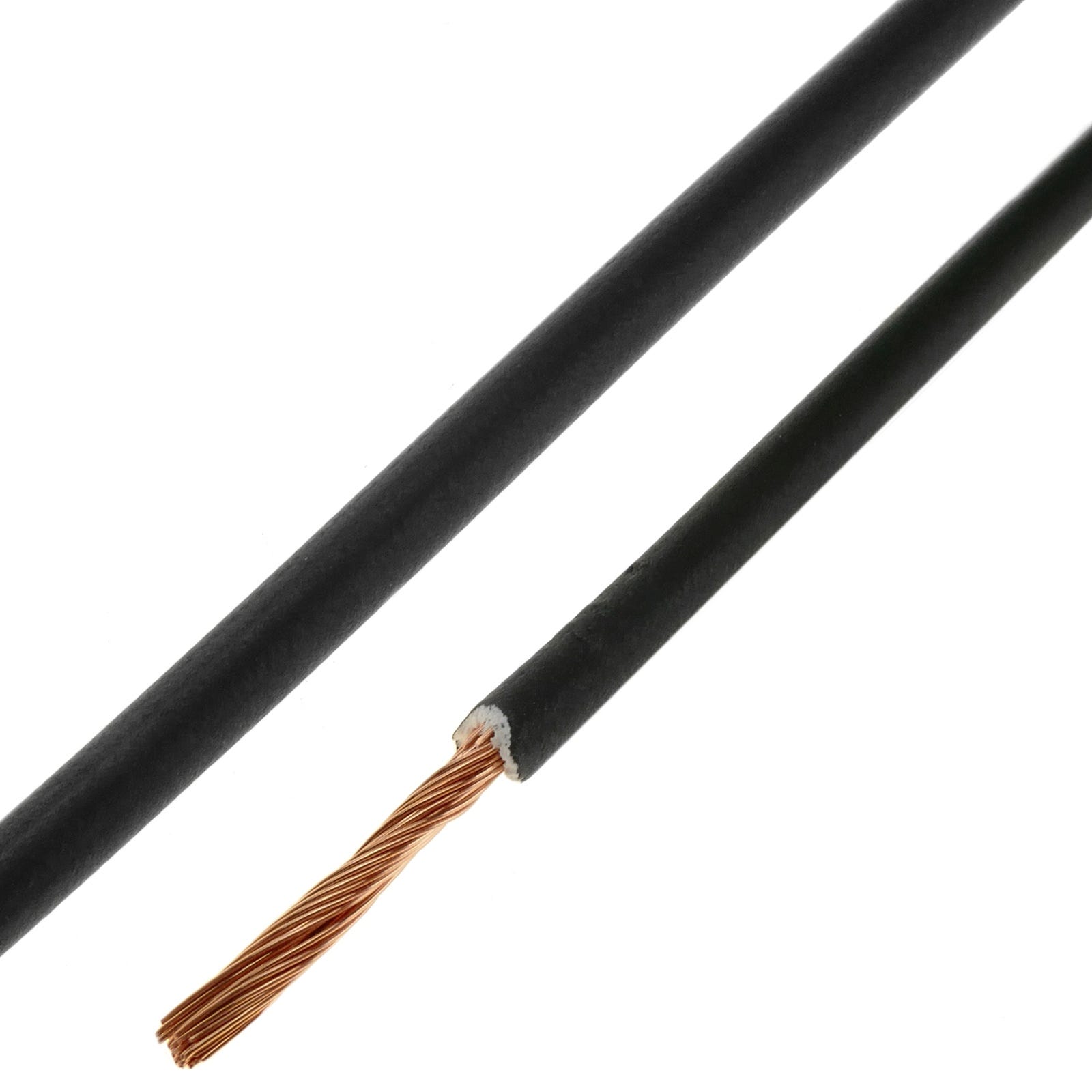 Bobina de cable eléctrico de LSHF de color negro 2.5 mm y 200 m