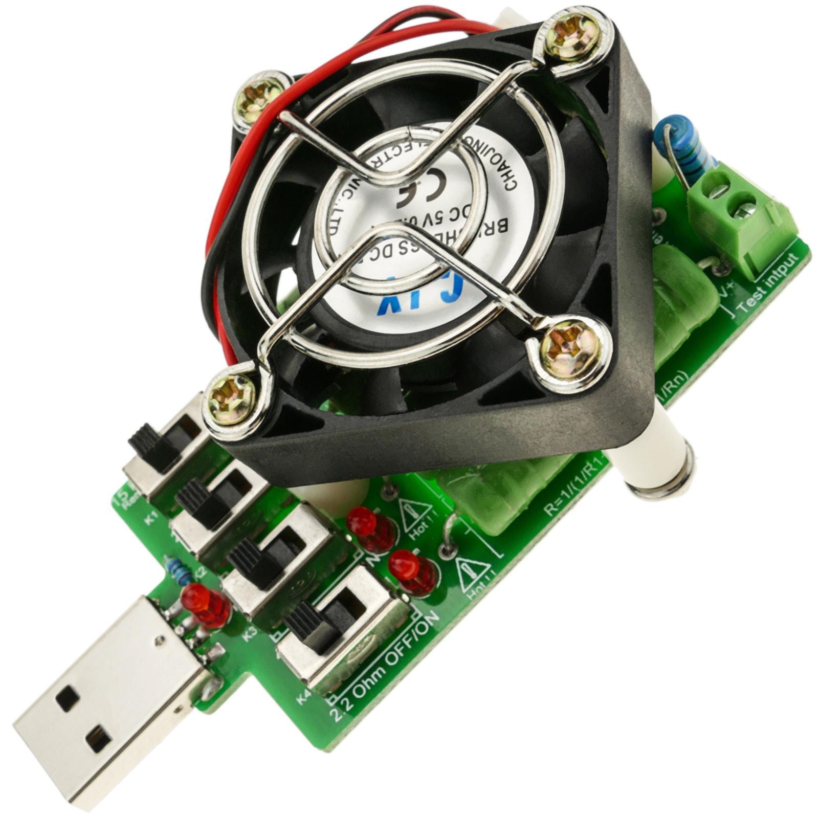 Resistenza per carichi elettronici da 1A/2A/3A da 4 x 5VDC con ventola integrata - 5