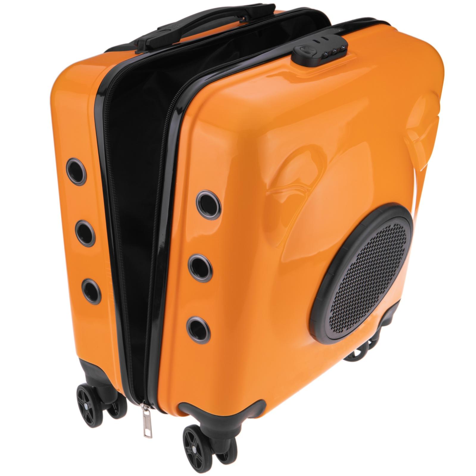 Valigia da trasporto per animali domestici cani, gatti e animali domestici arancione - 3