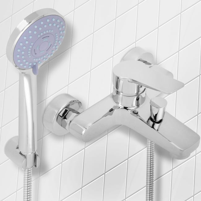  Ducha de mano con accesorios de ducha para grifo, ducha de 3  cabezales en aluminio, con divisor de grifo, manguera de 59 pulgadas y  conexión para inodoro o montaje en pared 