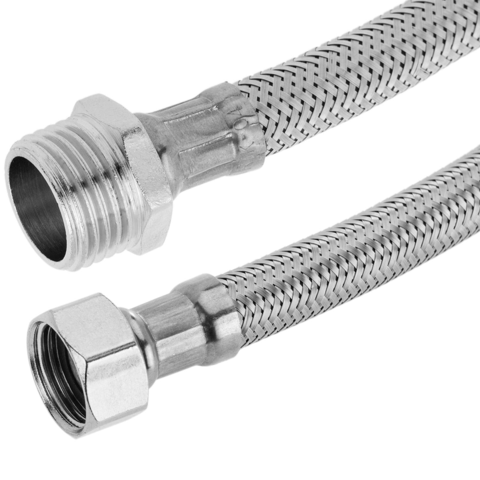 Tubo flessibile in acciaio inox metallico 1/2 maschio a 3/8 maschio