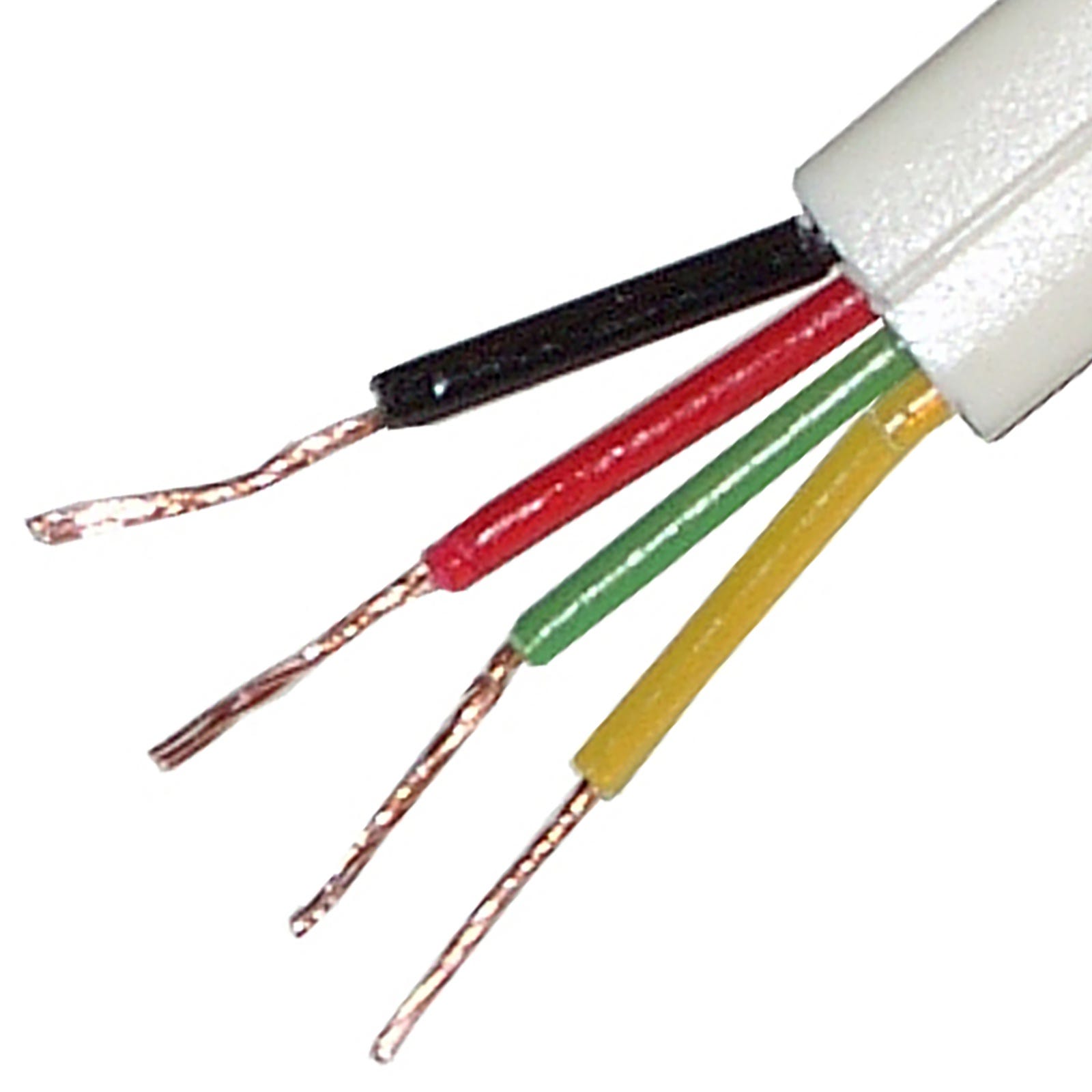 Cable telefonico redondo 4 hilos - blanco > cable / conector telefonicos >  cables y conectores > cable > redondo