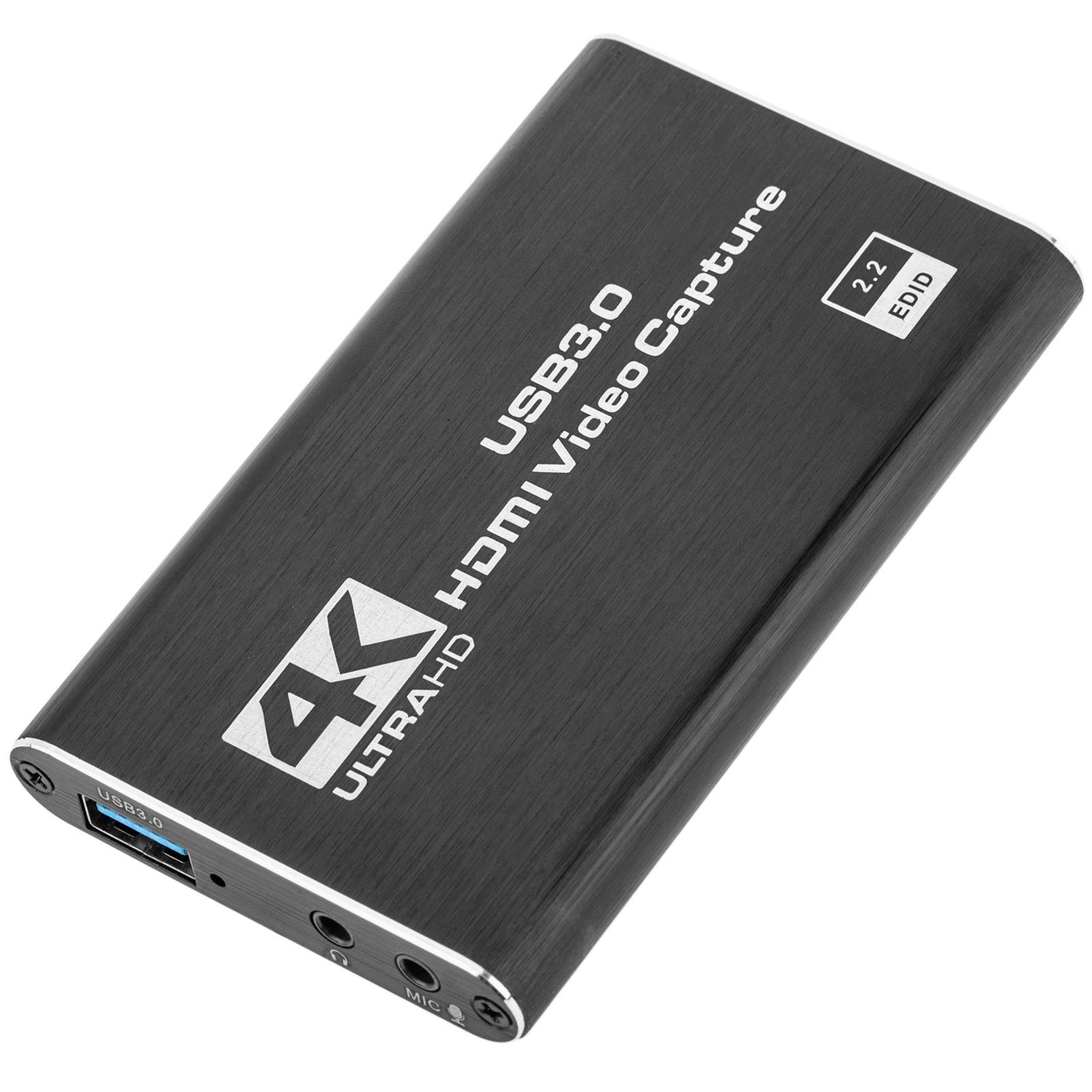 Capturadora de Video HDMI Ultra 4K 1080p USB 3.0 con Puertos para Audio y  Micrófono