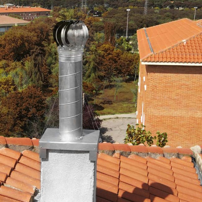 Ventilateur à turbine de toit métallique pour tuyaux de diamètre 300 mm