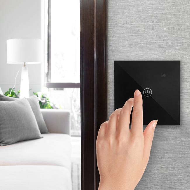 Bematik - Interruptor Inteligente Táctil Regulable En Color Negro  Compatible Con Google Home, Alexa Y Ifttt An12800 con Ofertas en Carrefour
