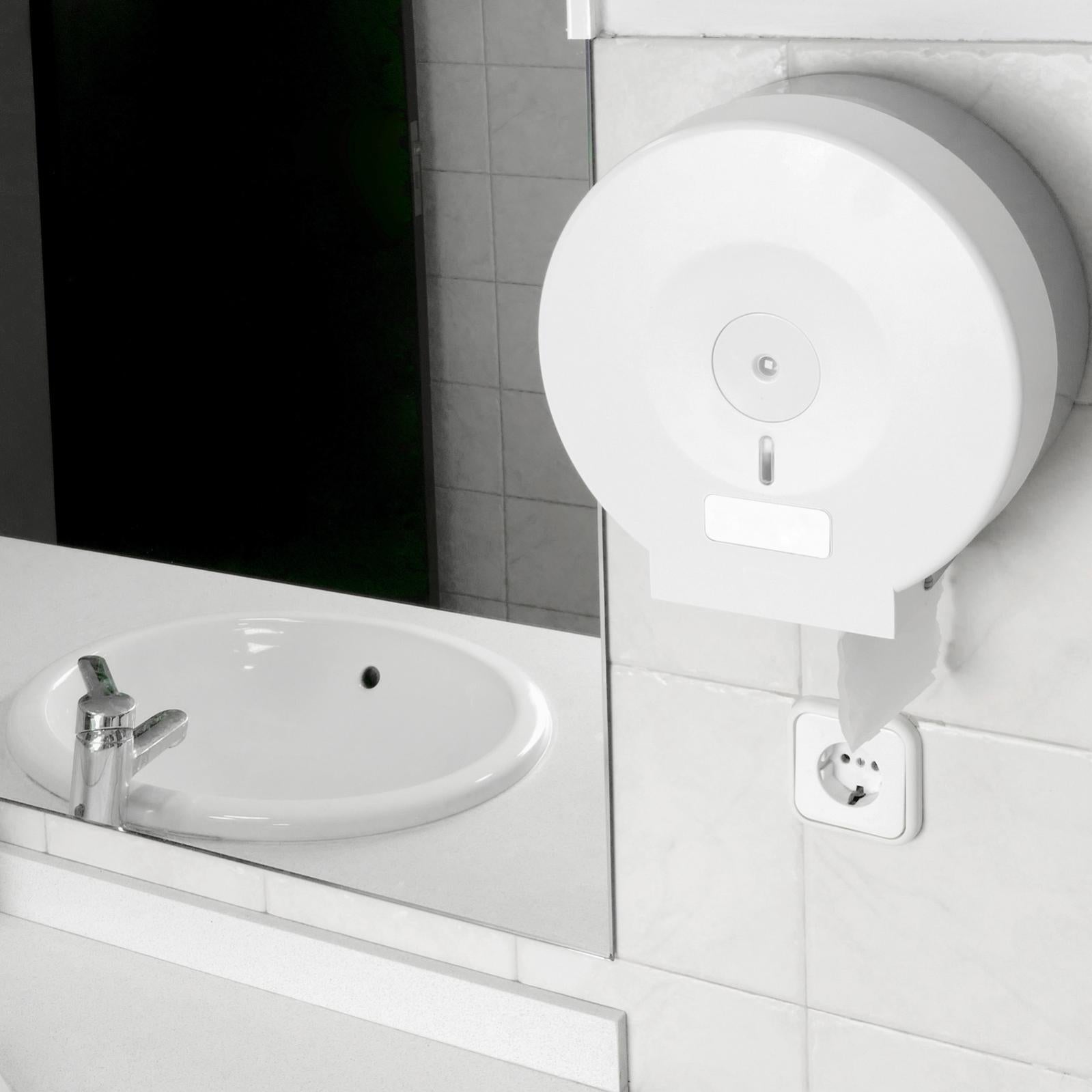 Porta rotolo di carta igienica industriale taglia L bianco - 5