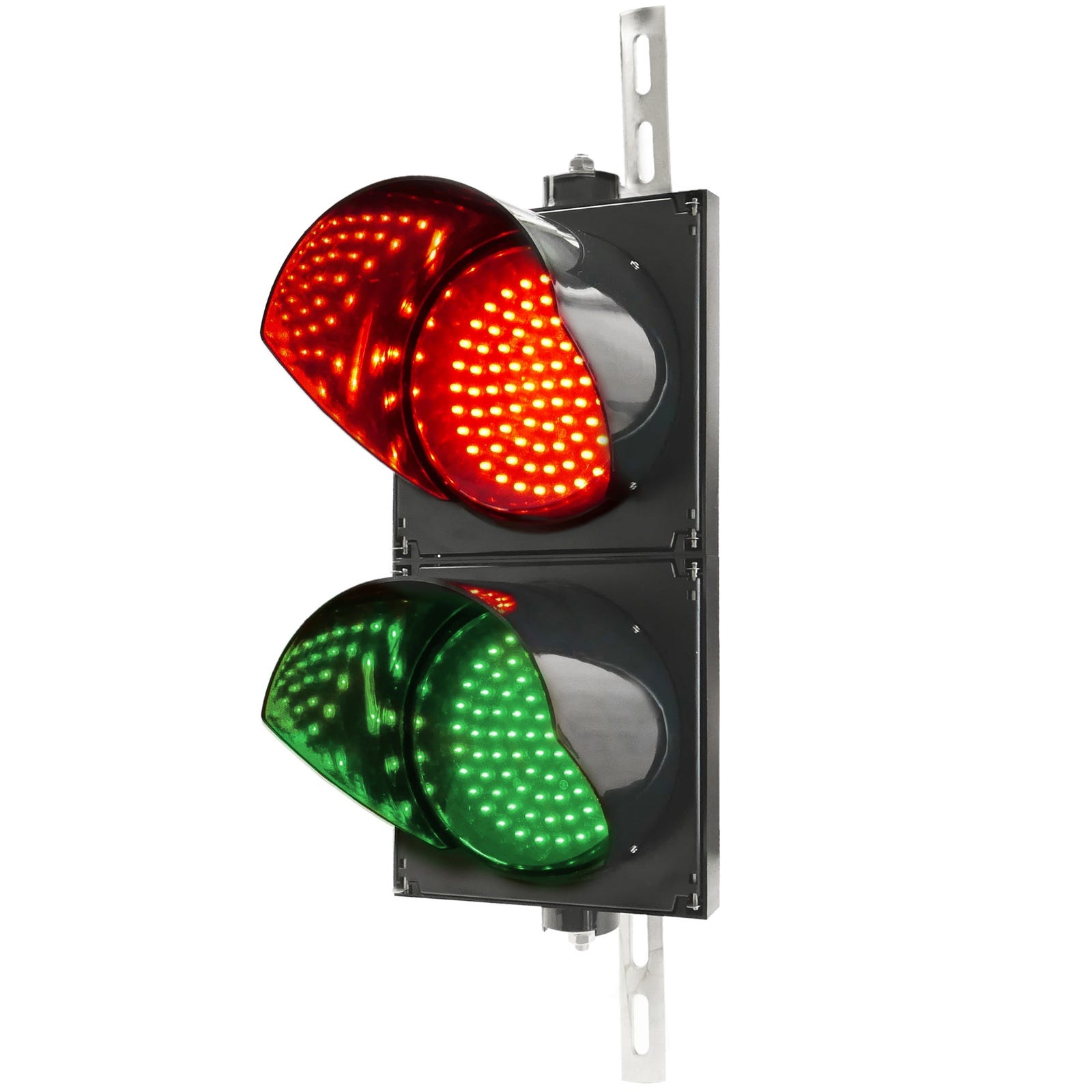 Semaforo 220V 200mm 2X con luci LED verdi e rosse