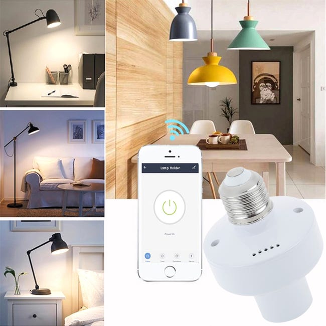 Douille d'ampoule intelligente E27 compatible avec Google Home