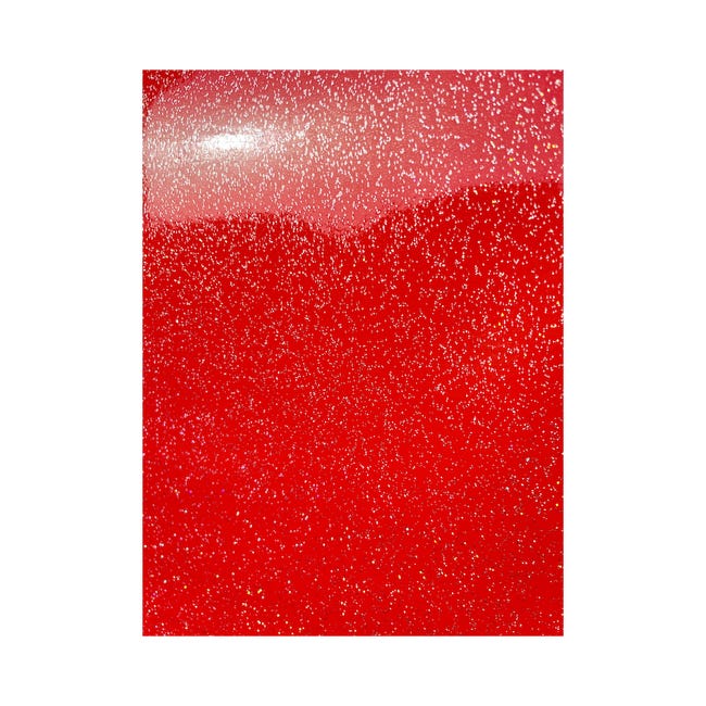 Nappe Bulgommes Imprimée Paillettes - Au mètre - 140 x 180 cm - rouge .