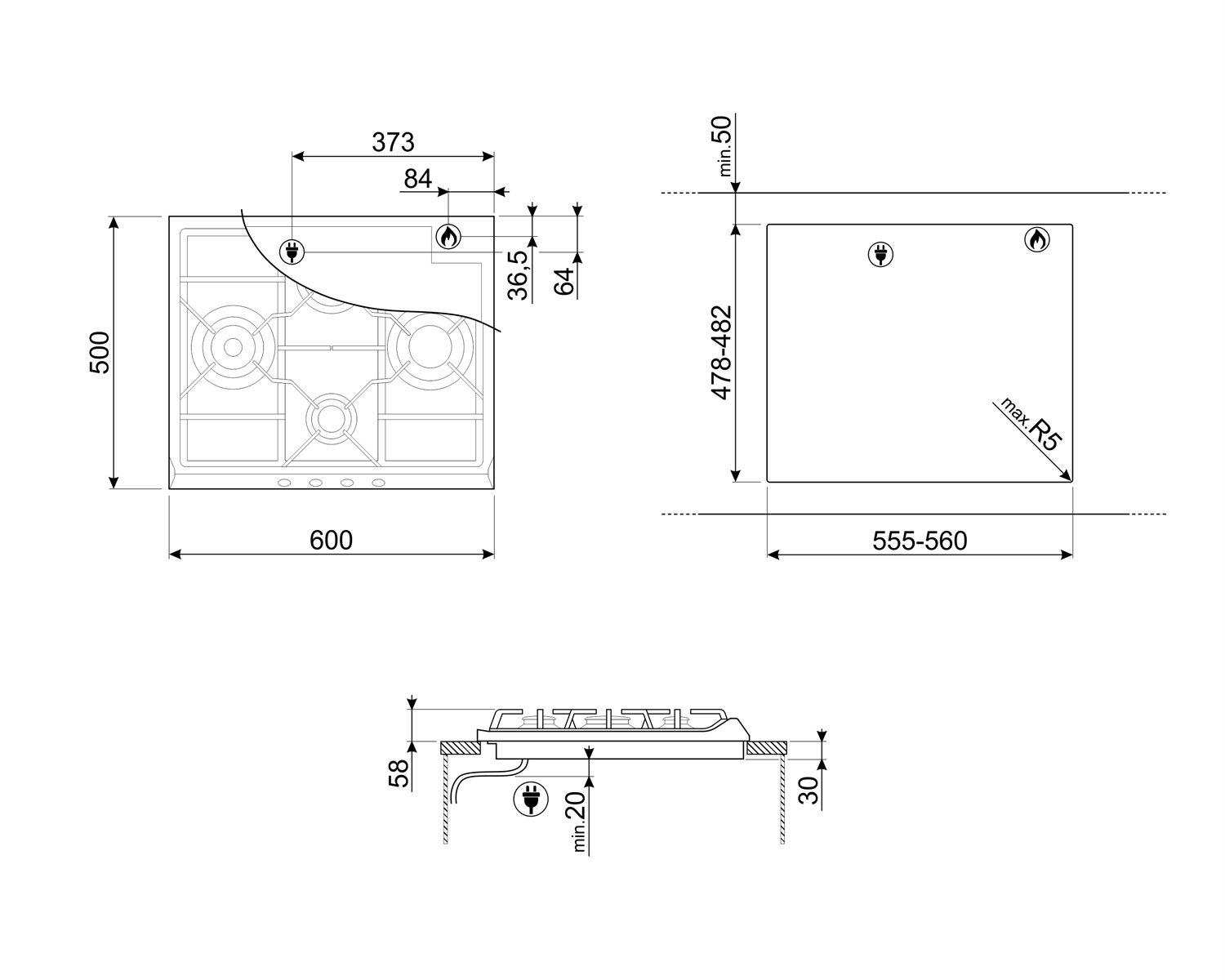 Set 2 riduttori cromati per fornelli - metaltex