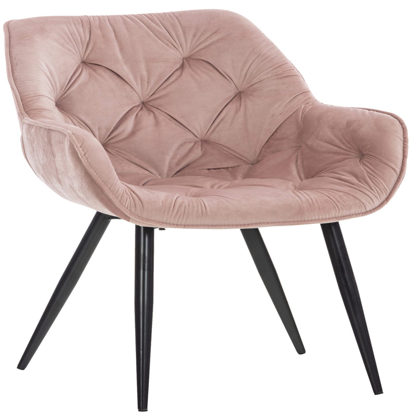 Cam.Mobilier - 🌸Chaise en velours rose poudré 🌸 pour une assise douce et  confortable Pieds en acier Idéal pour bureau ou encore coiffeuse coin  beauté 😉