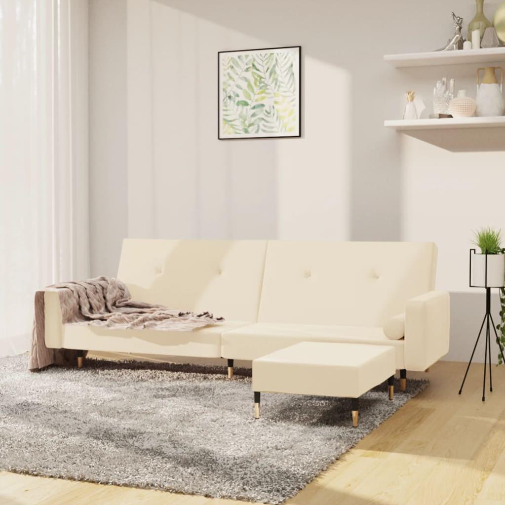 vidaXL Divano Modulare con Poggiapiedi e Cuscini Grigio Scuro