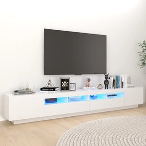 Mueble De TV De Salon Blanco Con Luces LED Gabinete Moderno De TV Alto  Brillo - China Floating TV Wall Unit, 65in TV Stand