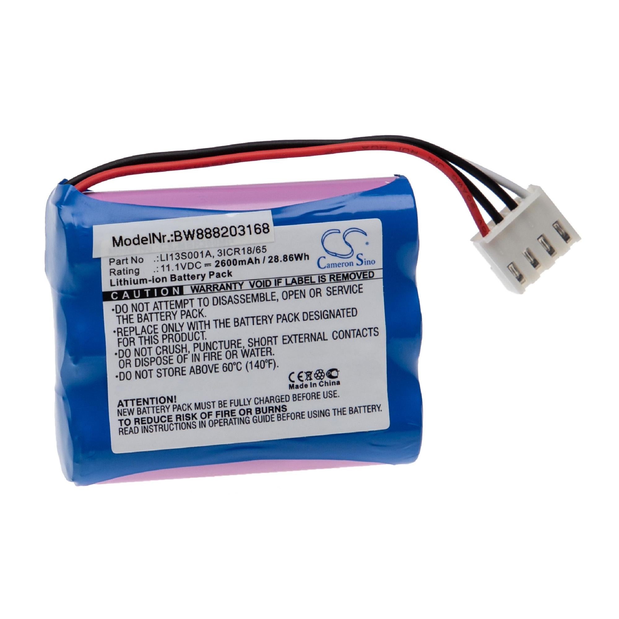 Batteria Vhbw 2500mAh Per Cardiette AR600 ADV | 9,6V NiMH | Sostituisce 120236, BATT/110236