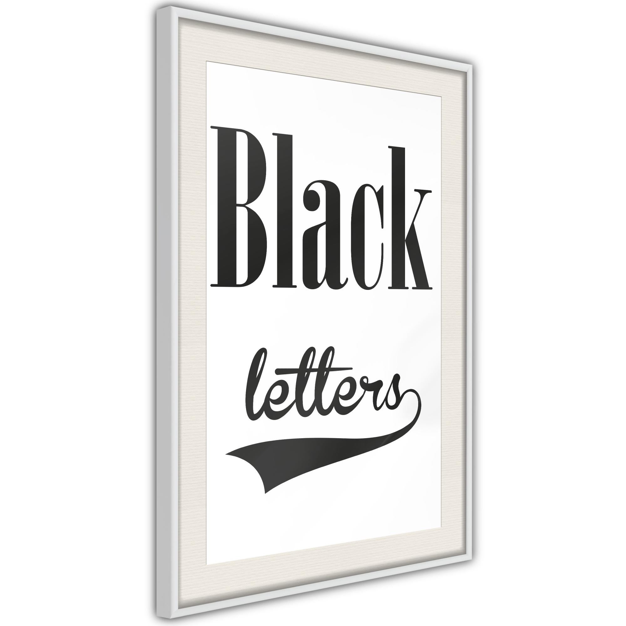 Poster et affiche - Black Lettering - 40x60 | Leroy Merlin