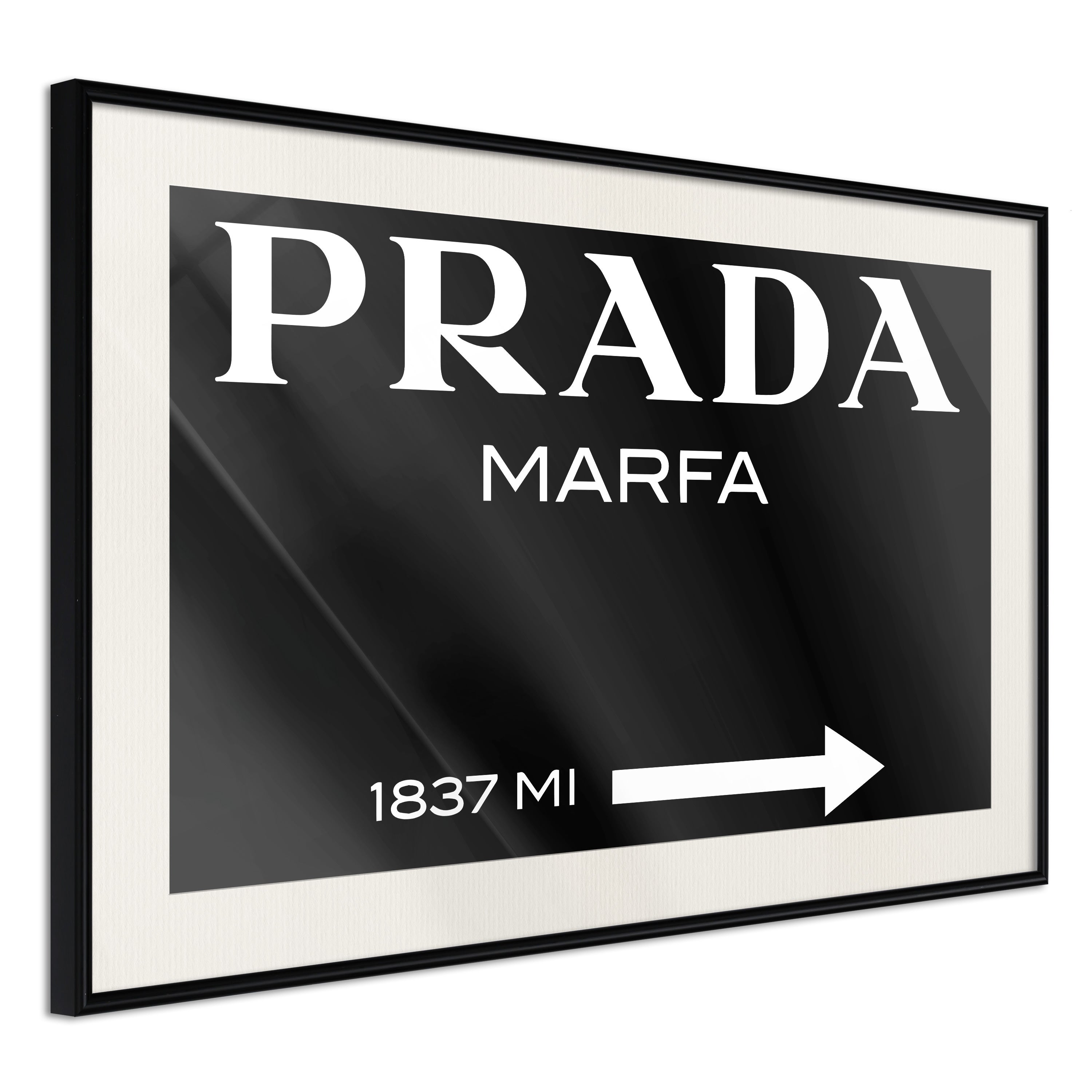 Affiche de Paris France, imprimé de style Prada Marfa, signe