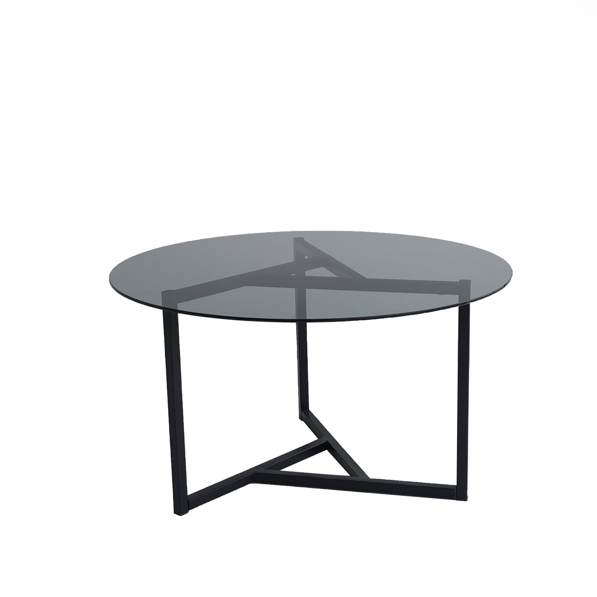 Mesa de centro redonda estructura de metal wellhome