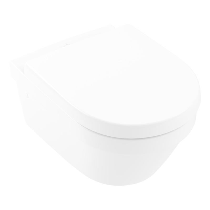 Villeroy & Boch Architectura Cuvette sans bride à fond creux + abattant en Duroplast, fixations