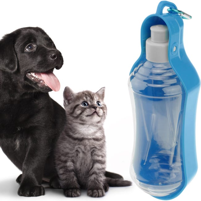 Bebedero Portatil Botella De Viaje Agua Para Perro Mascotas 2 En 1, Moda  de Mujer