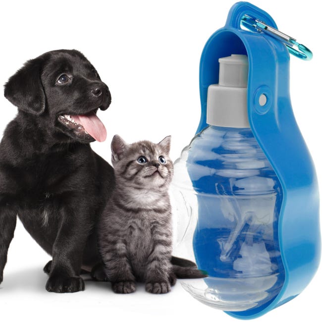 Botella de Agua para Perros Portátil con Bebedero 250 ml