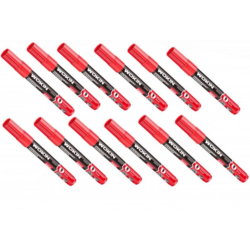 Lot de 12 feutres marker indélébile rouge Leroy Merlin