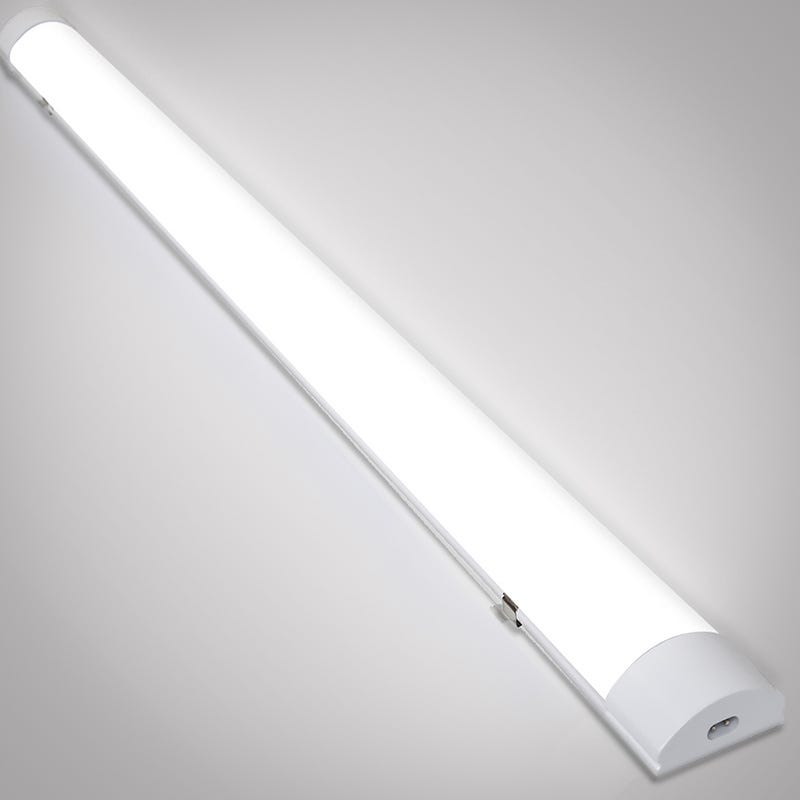Plafonnier LED pièce humide 120 cm lampe pièce humide Lampe de garage LED  Tube LED, lumière du jour blanc froid, 1x LED 36 watts 4320 lumen,  connexion en série