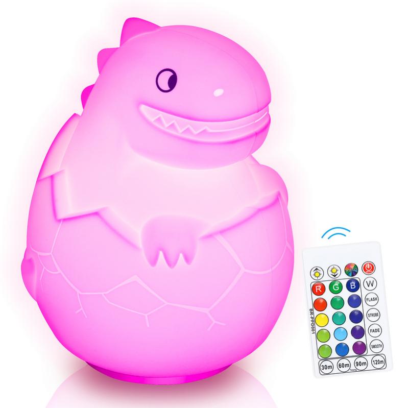 Lampe 3d dinosaure,Dino 16 couleurs changeantes illusion d'optique dinosaure veilleuse