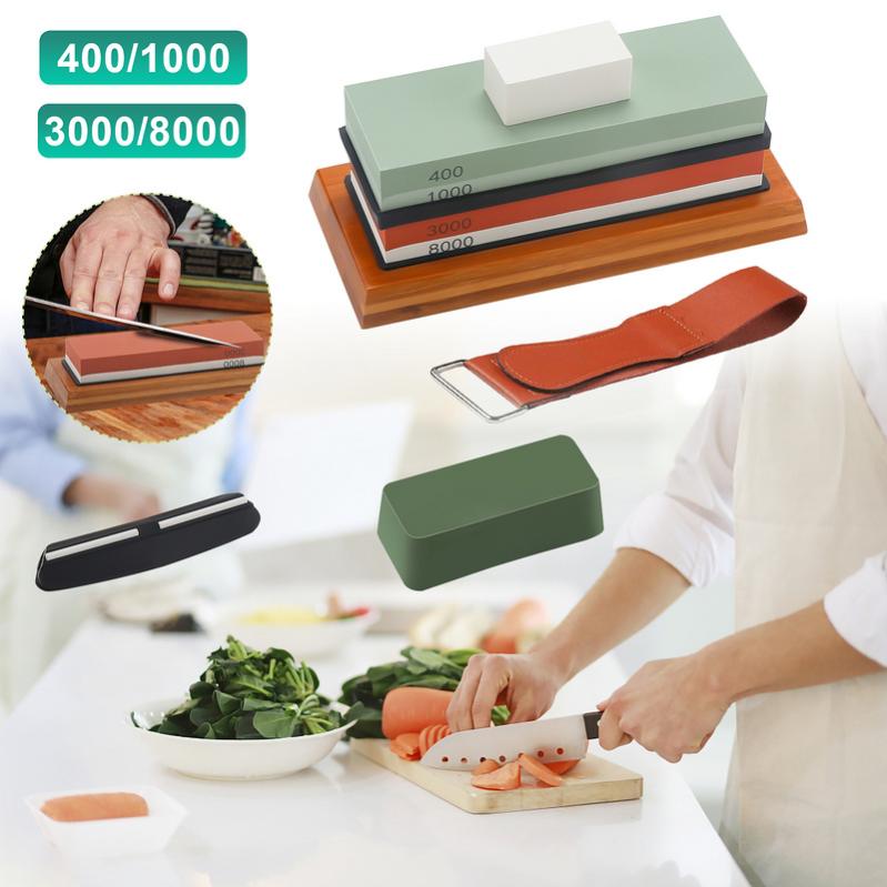 Acheter 1 Ensemble De Pierres à Aiguiser Pour Couteaux De Cuisine, Kit D' Affûtage De Couteaux