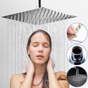 Pommeaux De Douche De Salle De Bains Grand Pommeau De Douche À Effet Pluie  Noir Pommeau De Douche À Haute Pression Pommeau De Douche À Effet Pluie Au  Plafond R230627 Du 17,91