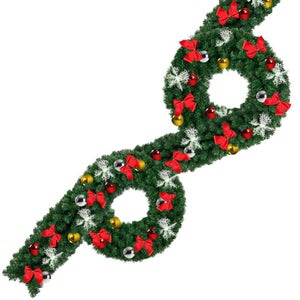 Guirlande Sapin De Noël 10 M – Verte Et Blanche – Déco Intérieur/extérieur – Fil Métallique Façonnable – Pour Porte, Cheminée, Escalier