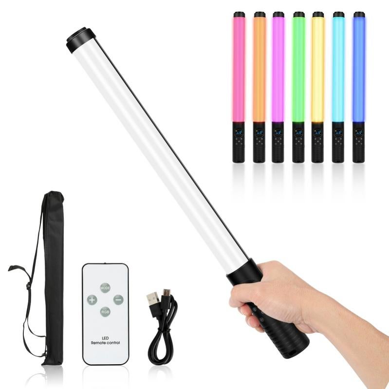 Lampada A Temperatura Colorata Portatile Stick | Ricaricabile USB-C, 2700K-6000K, 6 Modalità, Batteria 800 MAh, Per Foto E Video