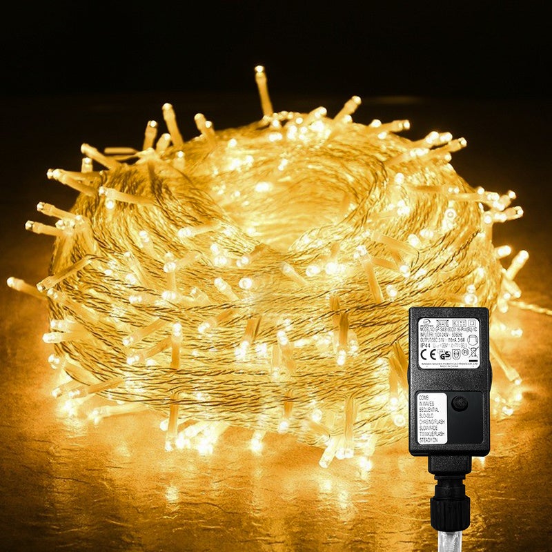 Fomax Guirlande extérieure 'Etoile' 20 LED Blanches - 3m 8 Fonctions:  : Cuisine & Maison