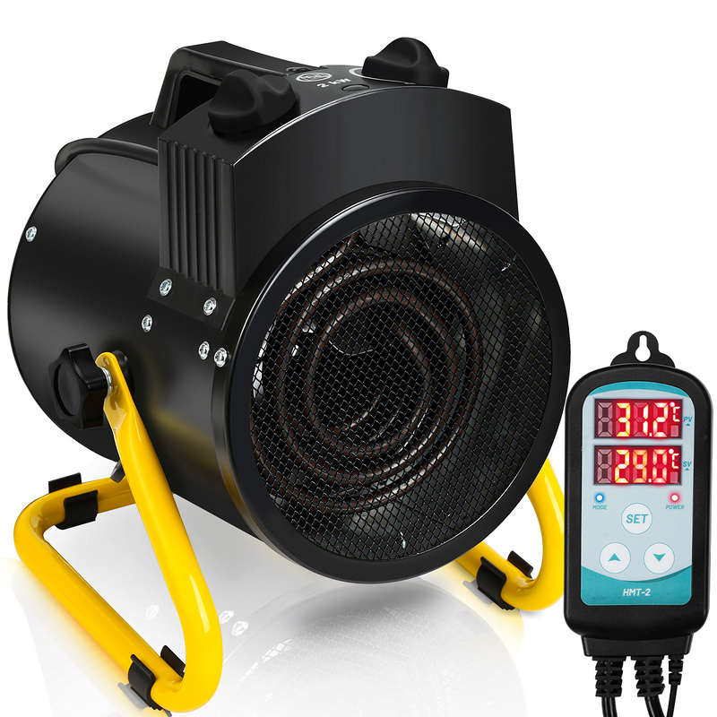 Chauffage de serre Chauffage électrique 2000W Chauffage de maison de jardin avec régulateur de