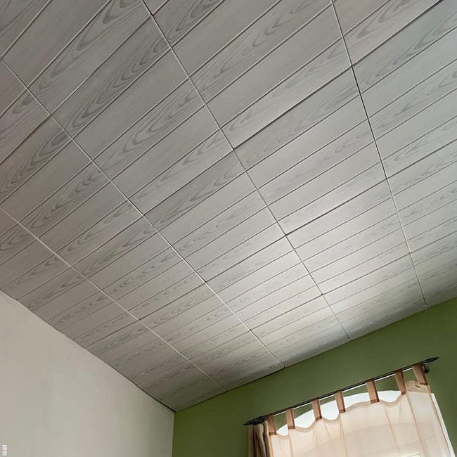 20 m² = 80 pièces) / panneaux muraux revêtement mural panneaux de plafond  plaques imitation Aspect bois MATÉRIAU POLYSTYRÈNE 2 mm d'épaisseur 0104