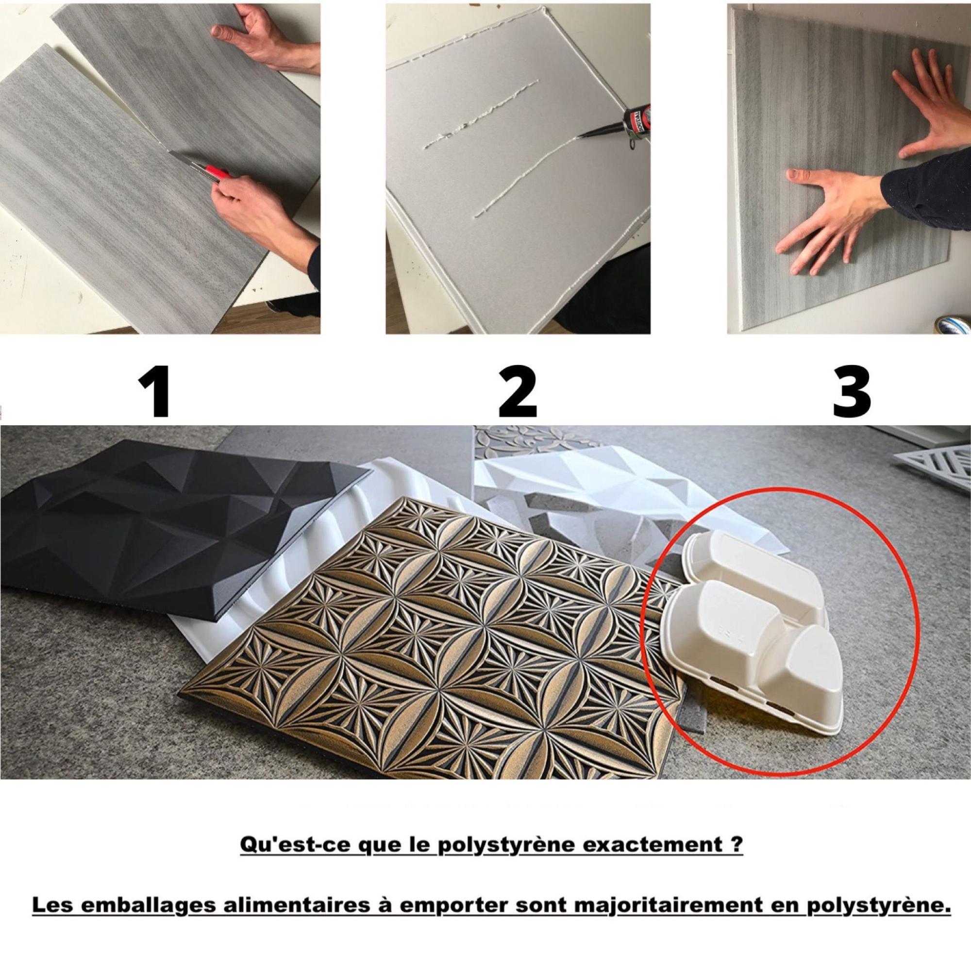 (20 m² = 80 pièces) / panneaux muraux revêtement mural panneaux de plafond plaques imitation Aspect bois MATÉRIAU POLYSTYRÈNE 2 mm d'épaisseur 0204 - 5