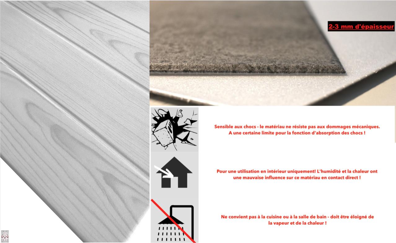 (20 m² = 80 pièces) / panneaux muraux revêtement mural panneaux de plafond plaques imitation Aspect bois MATÉRIAU POLYSTYRÈNE 2 mm d'épaisseur 0204 - 3