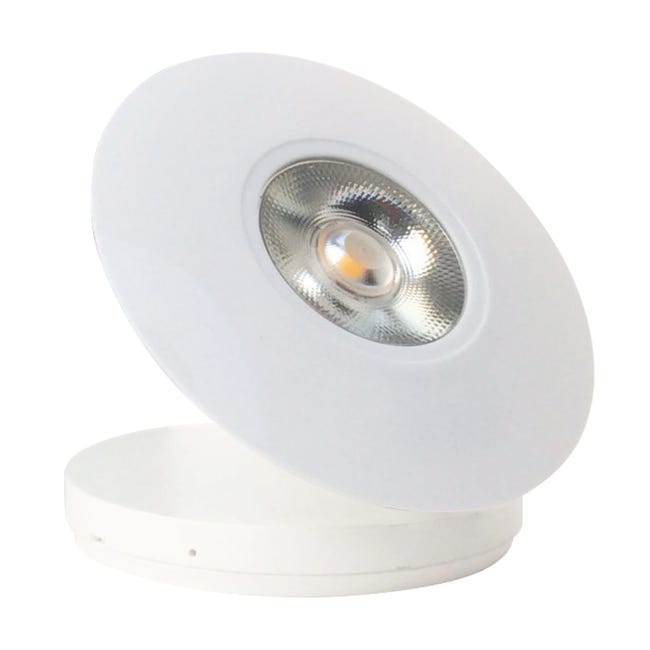 Foco LED de techo giratorio orientable 4.5W UGR<19 3000K luz cálida - Blanco