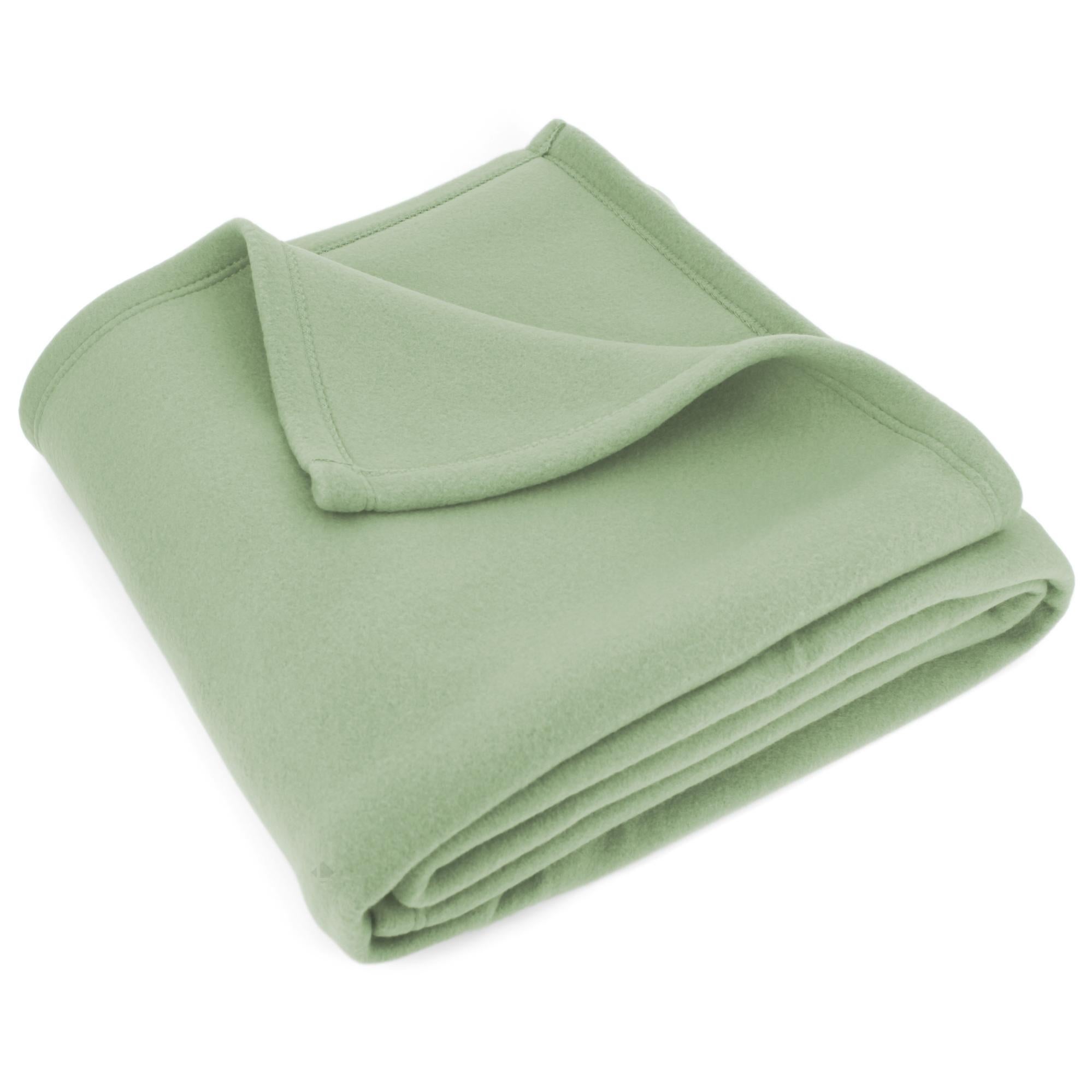 Couverture Polaire Linnea 180x220 Cm - Isba Amande - 320 G/m² - Anti-Bouloche & Non-Feu - Hiver/Été