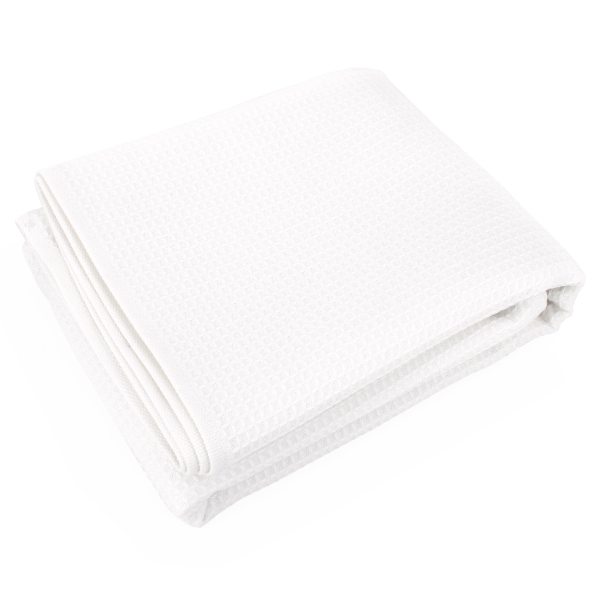 Drap de douche 70x140 cm nid d'abeille PURE WAFFLE 300 g/m² blanc