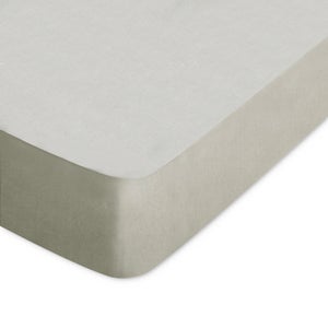 Drap Housse Uni 130x190 Cm Bonnet 40 Cm Coton Alto Gris Alu - Drap housse  BUT