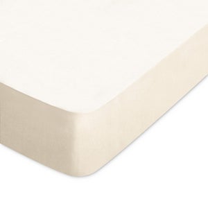 Drap housse uni 140x190 cm bonnet 40 cm coton ALTO blanc